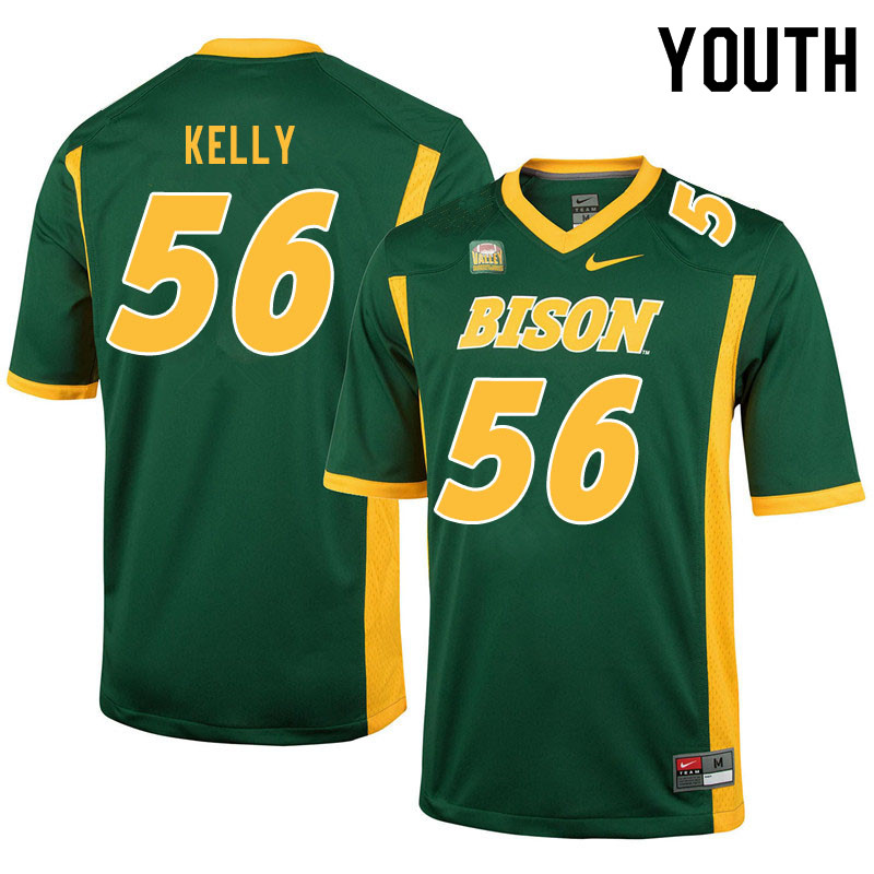 Youth #56 Justice Kelly North Dakota State Bison College Football Jerseys Sale-Green